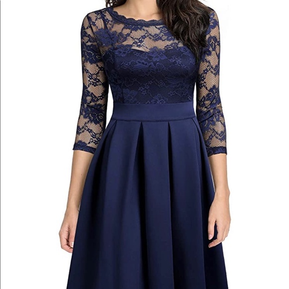 Lace-Top A-line Lace-top semi-formal Dress - Picture 5 of 5